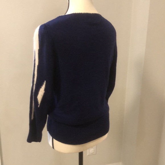 Vintage Franco Valeri Size Medium Blue and Cream - Picture 4 of 6